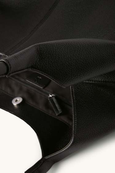 Dona - Bossa shopper gran - pell sintètica - negre