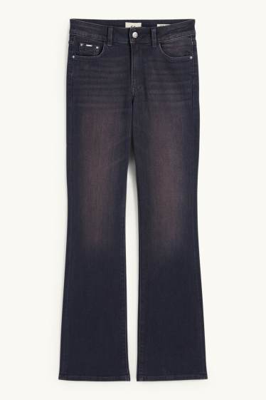 Dona - Bootcut Jeans - mid waist - texà blau fosc