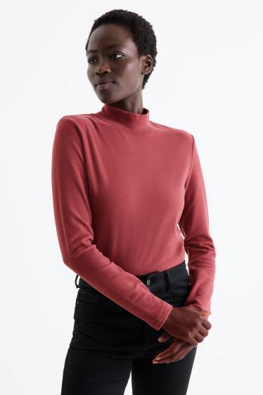 Dona - Samarreta polar de mànigues llargues tèrmica - regular fit - vermell fosc