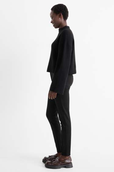 Dames - Legging - geruit - donkergrijs