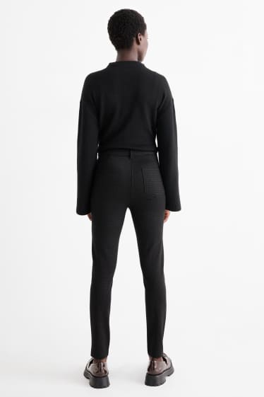 Dames - Legging - geruit - donkergrijs