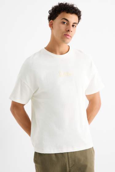 Heren - T-shirt - oversized - wit