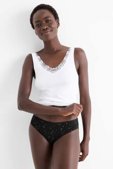 Women - Multipack of 4 - knickers - black