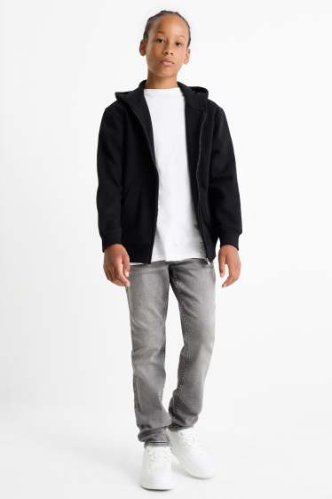 Děti - chlapci - Slim jeans - jog denim - džíny - světle šedé