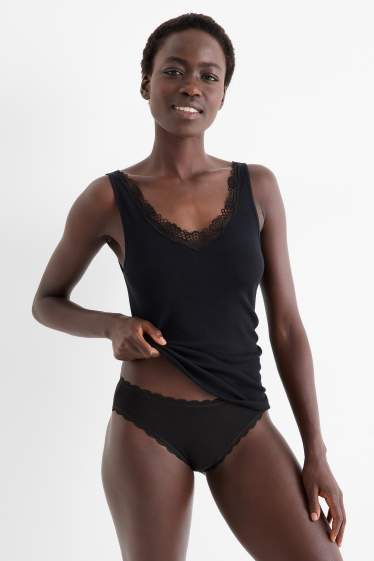 Donna - Confezione da 4 - slip - nero