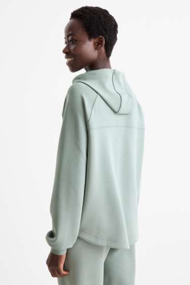 Donna - Felpa con cappuccio sportiva - yoga - verde chiaro