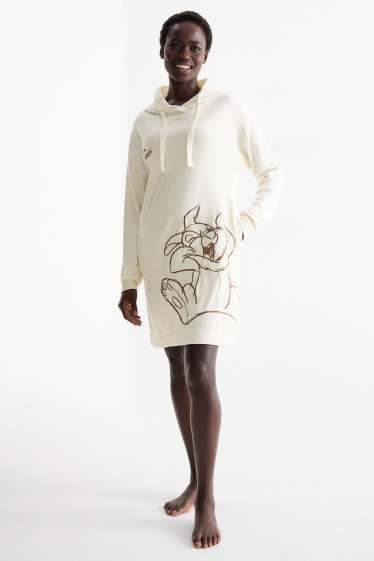 Dames - Nachthemd met capuchon - Bambi - wit