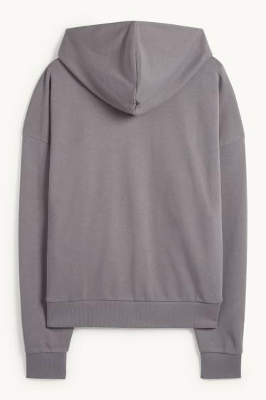 Hommes - Sweat zippé à capuche - gris