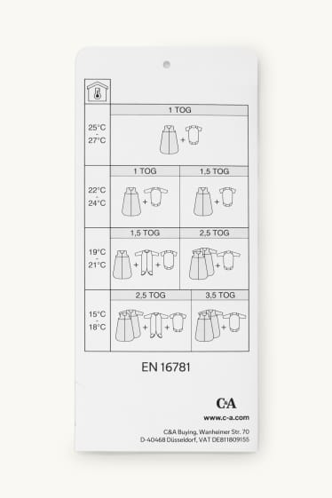 Unisex - Multipack of 2 - baby sleeping bag - 6-18 months - cremewhite