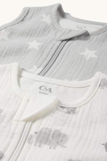 Unisex - Multipack of 2 - baby sleeping bag - 6-18 months - cremewhite