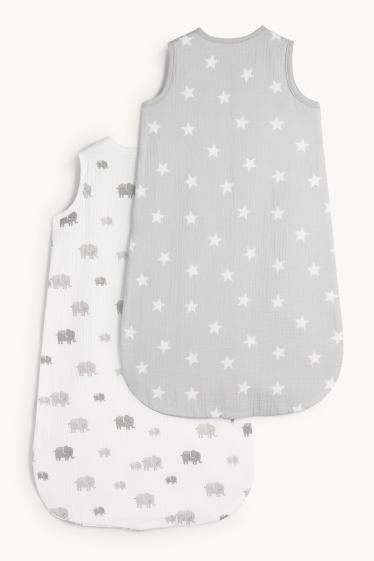 Unisex - Multipack of 2 - baby sleeping bag - 6-18 months - cremewhite
