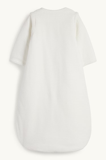 Baby Girls - Teddy bear - baby sleeping bag - 0-4 months - ribbed - cremewhite