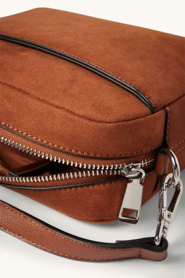Damen - Umhängetasche mit abnehmbarem Taschengurt - braun