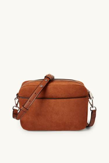 Damen - Umhängetasche mit abnehmbarem Taschengurt - braun