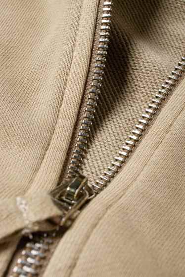 Men - Zip-through hoodie - beige