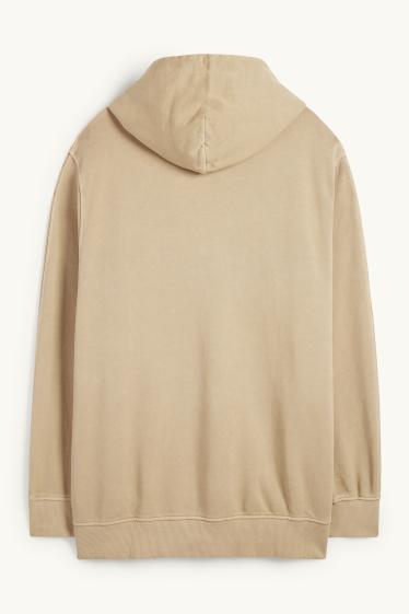 Men - Zip-through hoodie - beige