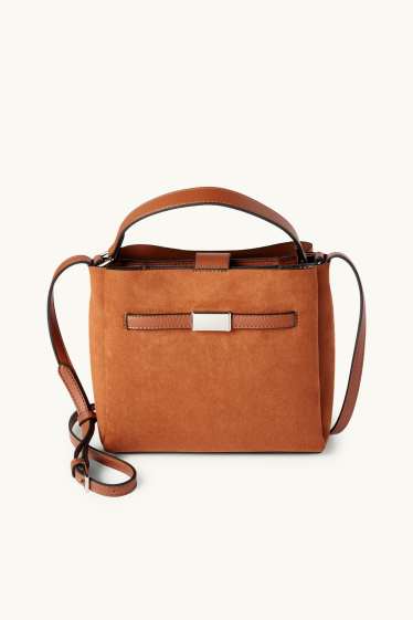 Women - Small shopper - faux suede - light brown