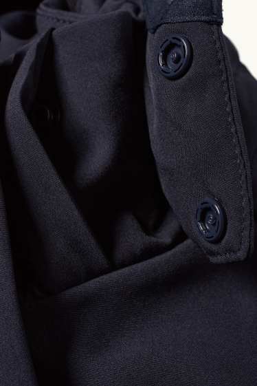 Dames - Softshellmantel met capuchon - waterafstotend - 4 Way Stretch - donkerblauw