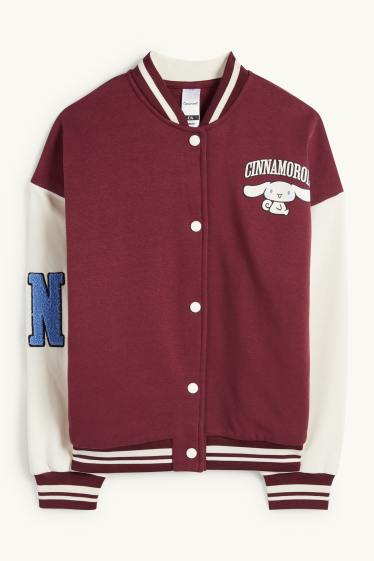 Enfants filles - Cinnamoroll - veste campus - bordeaux