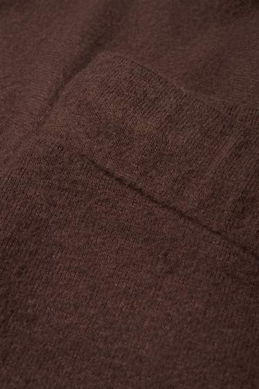 Damen - Strick-Jogginghose - dunkelbraun