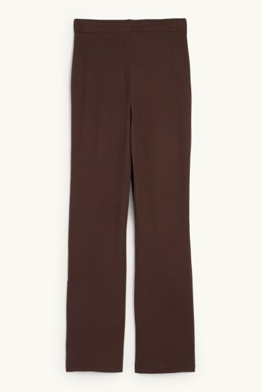 Damen - Strick-Jogginghose - dunkelbraun