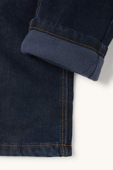 Enfants garçons - Lot de 2 - straight jean - jeans chauds - jean bleu foncé