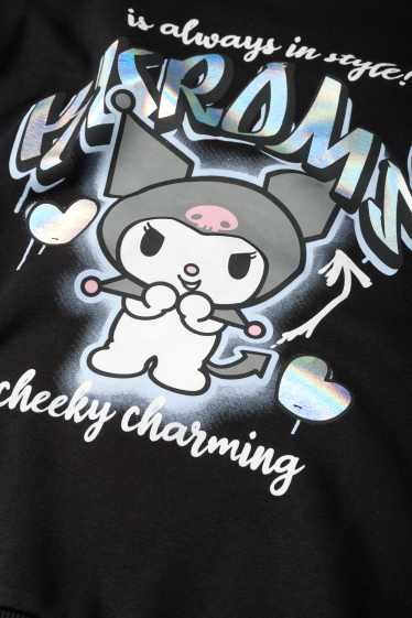 Kinderen: meisjes - Kuromi - hoodie - zwart