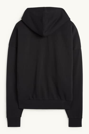 Uomo - Felpa con zip e cappuccio - nero