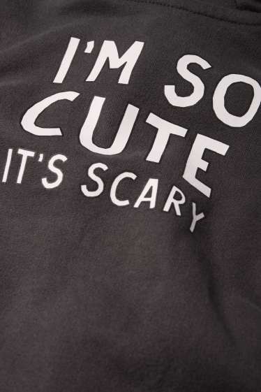 Baby: jongens - Skelet - babypak voor Halloween - donkergrijs