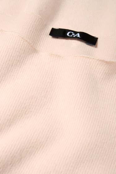 Donna - Maglia a maniche lunghe - regular fit - a coste - rosa