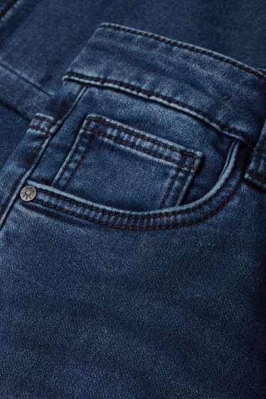 Children Boys - Straight jeans - thermal jeans - jog denim - extra-wide waistband - denim-dark blue