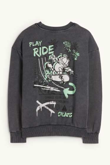 Copii - Băieți - Garfield - bluză de molton - gri închis