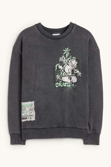 Copii - Băieți - Garfield - bluză de molton - gri închis