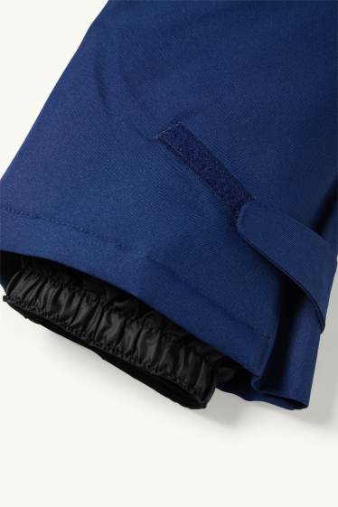 Kinder Jungen - Skianzug mit Kapuze - wasserdicht - dunkelblau