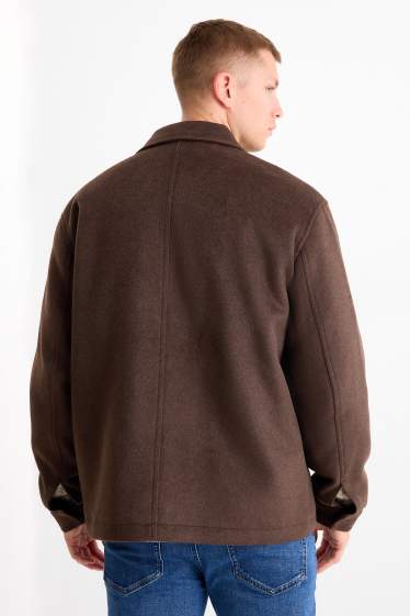 Hommes - Veste - rembourrée - marron foncé