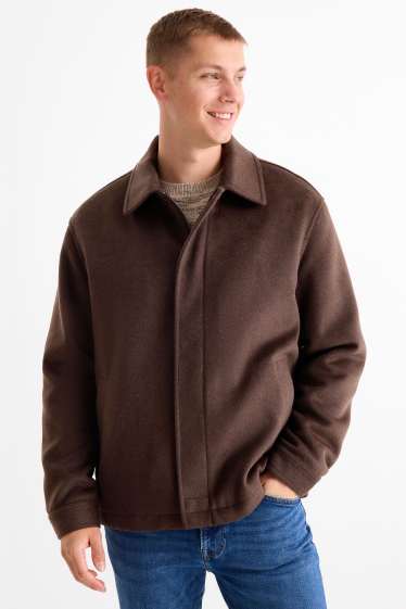 Hommes - Veste - rembourrée - marron foncé