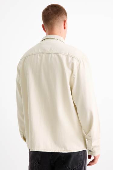 Herren - Jeanshemd - Relaxed Fit - Kent - cremeweiß