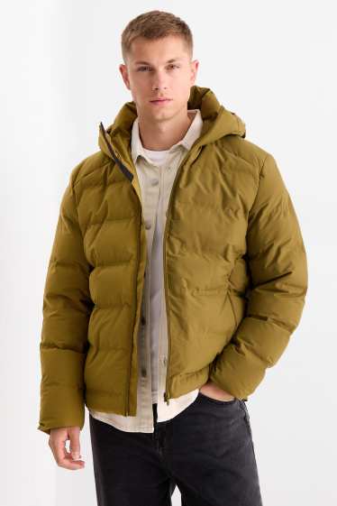 Home - Jaqueta embuatada amb caputxa - impermeable - caqui