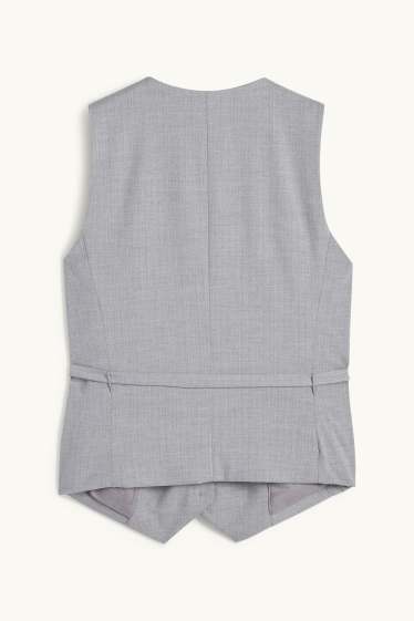 Femei - Vestă office - regular fit - dungi fine - gri