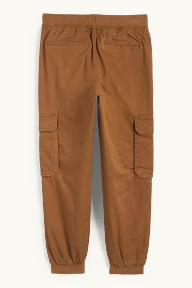 Enfants garçons - Pantalon cargo chaud - marron