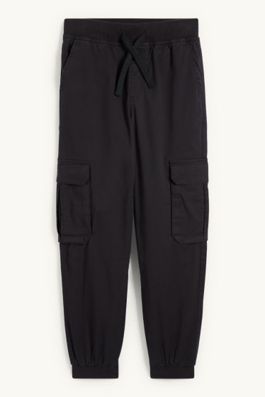 Copii - Băieți - Pantaloni cargo termoizolanți - negru