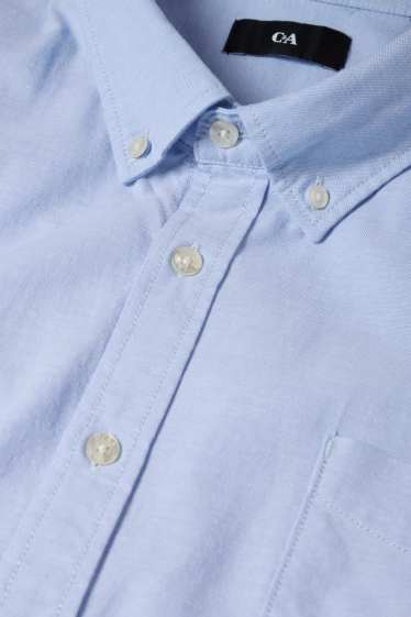 Men - Shirt - regular fit - button-down collar - light blue