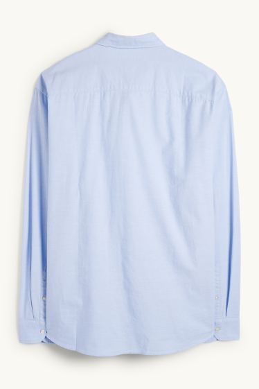 Men - Shirt - regular fit - button-down collar - light blue