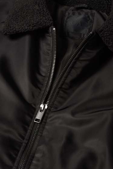 Hommes - Blouson aviateur - doublé - noir