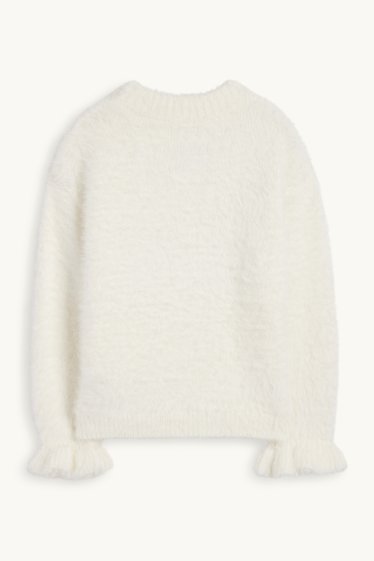 Children Girls - Frozen - jumper - cremewhite