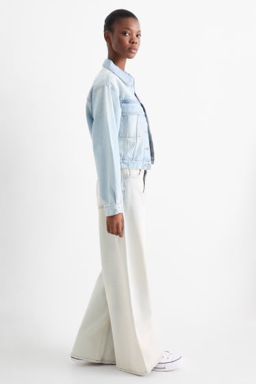 Femmes - Wide leg jean - low waist - jean bleu clair