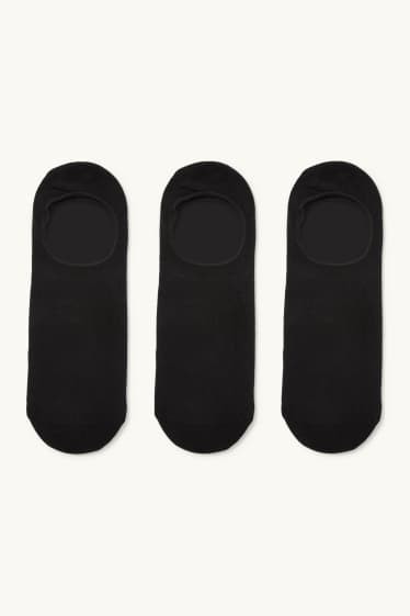Bărbați - Multipack 3 perechi - șosete tip tălpici - negru