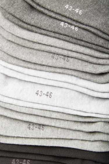 Hommes - Lot de 10 paires - socquettes de sport - gris chiné