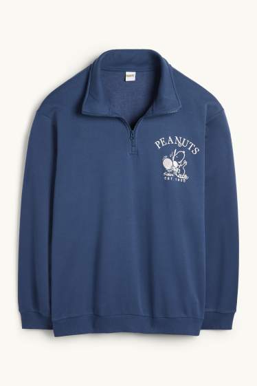 Hommes - Sweat - Peanuts - bleu foncé