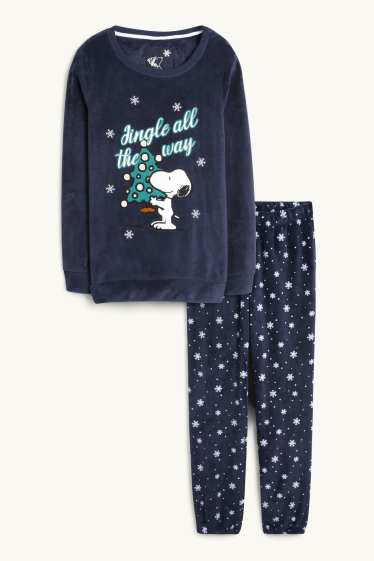 Femmes - Pyjama de Noël - Snoopy - bleu foncé